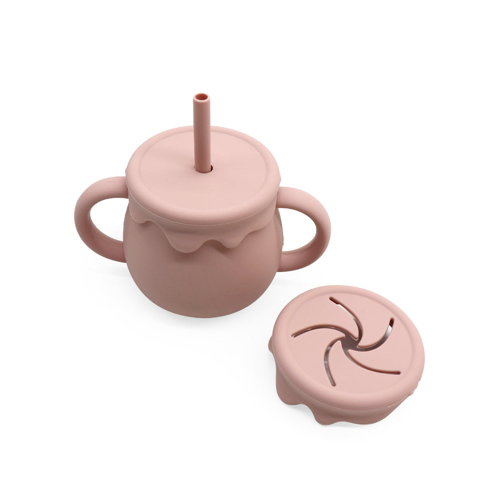 Silicone Sip and Snack Cups in multiple colors – toddler-friendly, BPA-free, travel-ready