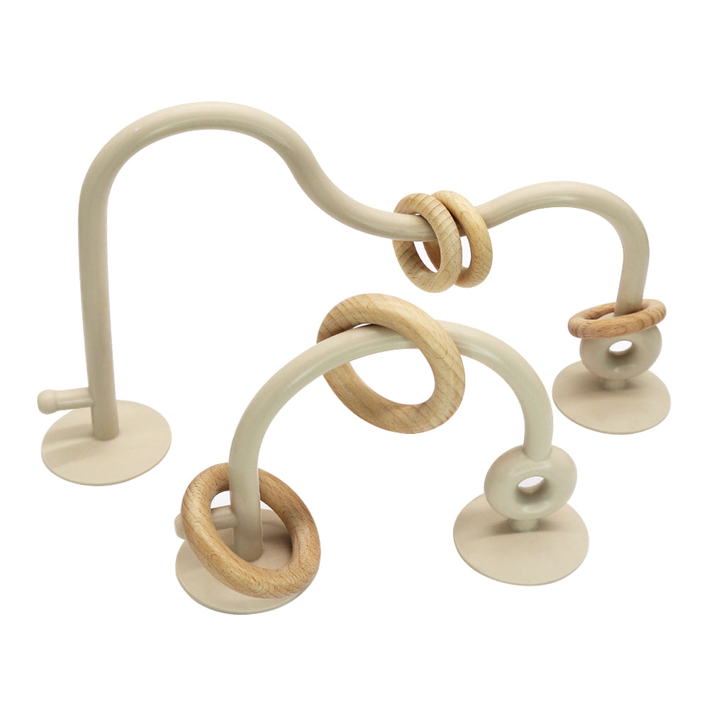 Calm Curve Bead Maze – silicone baby bead maze in beige