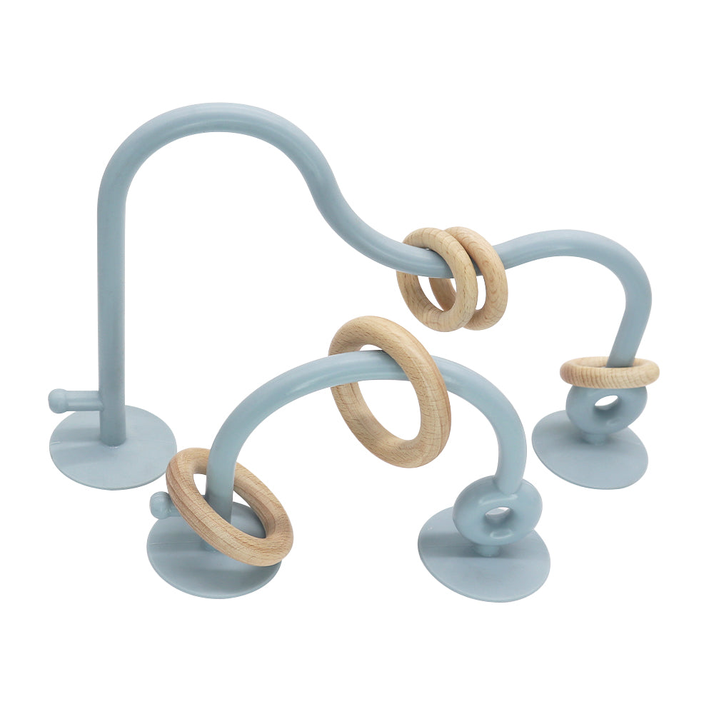 Calm Curve Bead Maze – silicone baby bead maze in dusty blue