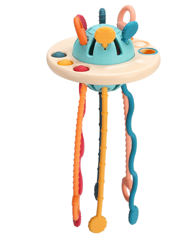 Tenta Play Pull Toy – colorful sensory baby toy with textured pull cords