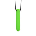 Chomp & Calm green silicone chew necklace – sensory teether for kids