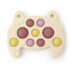 PopKit Controller Toy – cat-shaped silicone fidget pop toy in pastel colors