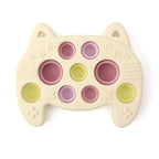 PopKit Controller Toy – cat-shaped silicone fidget pop toy in pastel colors